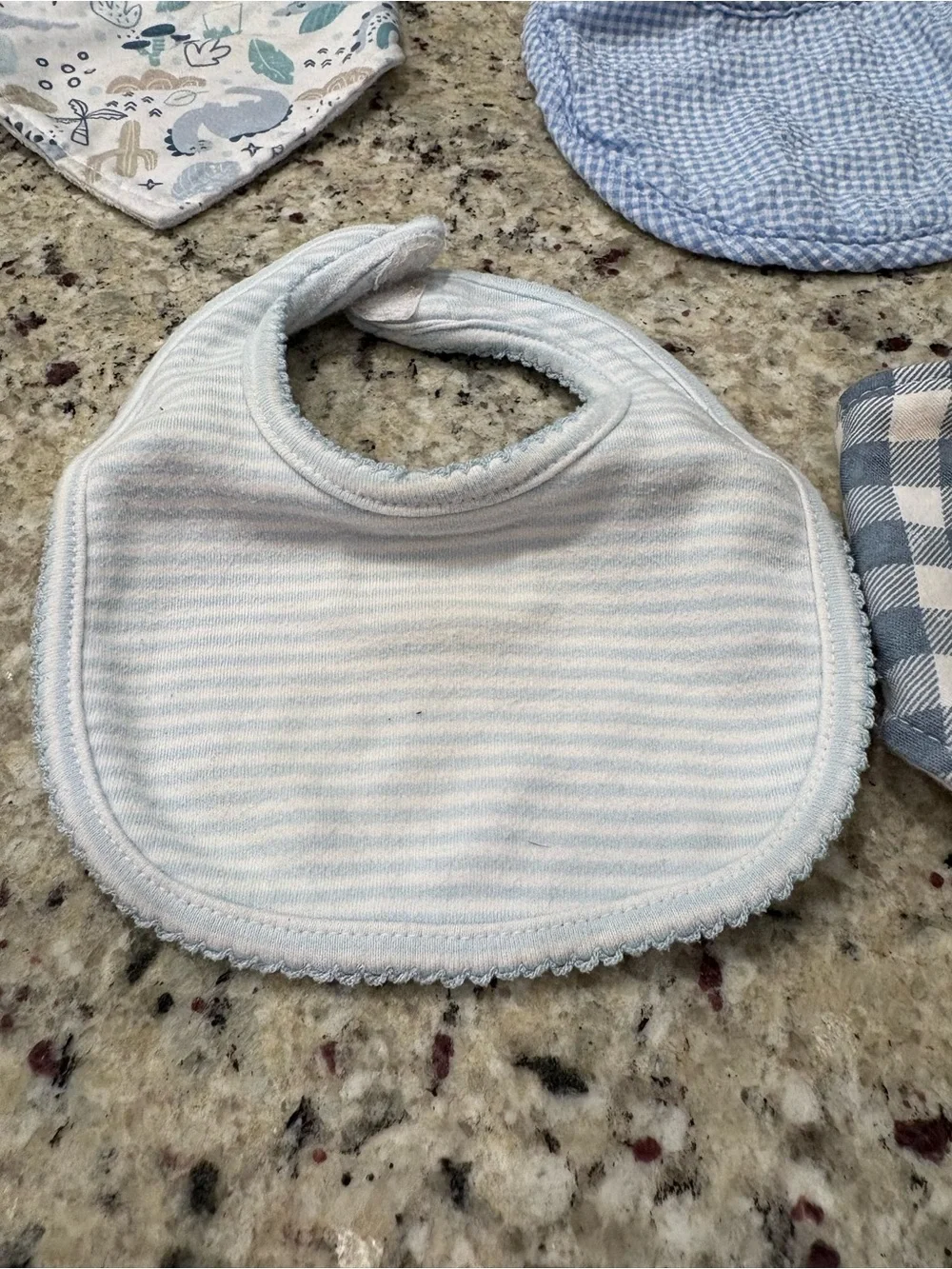 Bundle of 5 boys bibs 3 GUC 2 fair No rips or tears